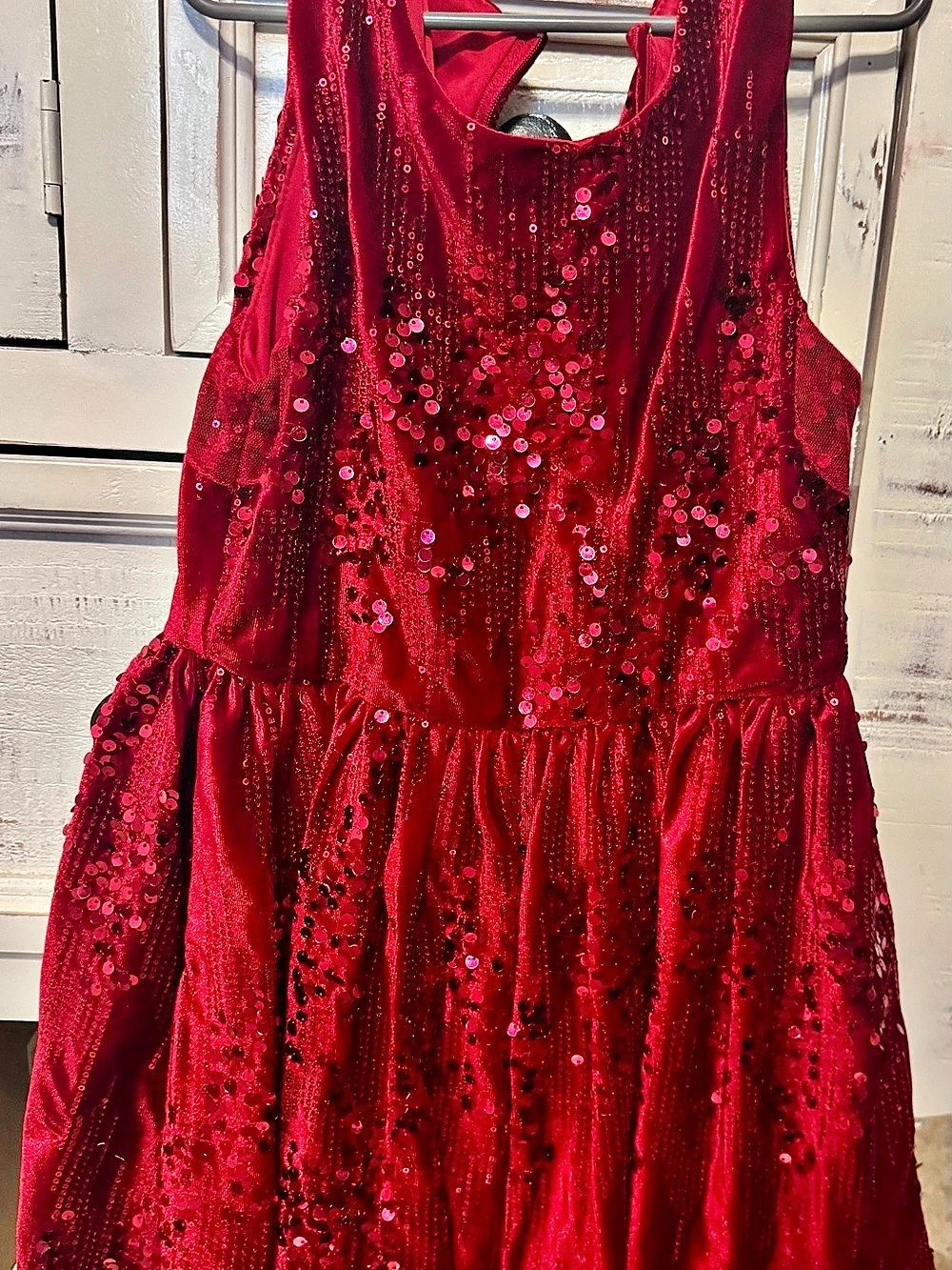 Red Sequin Party Dress Like New